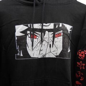 Departure Naruto Shippuden Itachi Uchiha Sharingan Hoodie Womens Large Black